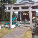 神社の改修工事です（山中温泉区内にて）