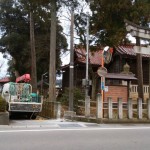 神社の修繕工事中です（加賀市河南町にて）